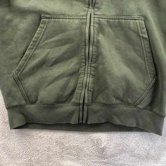 U.S. Polo Assn. Mens Hoodie Sweatshirt Large Green Long Sleeve Full Zip Fleece - Picture 8 of 12